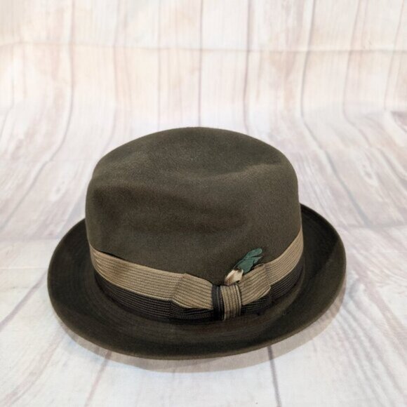 Royal Stetson Jack Forman Seventh Avenue Vintage Black Hat Size 7 - Picture 2 of 9